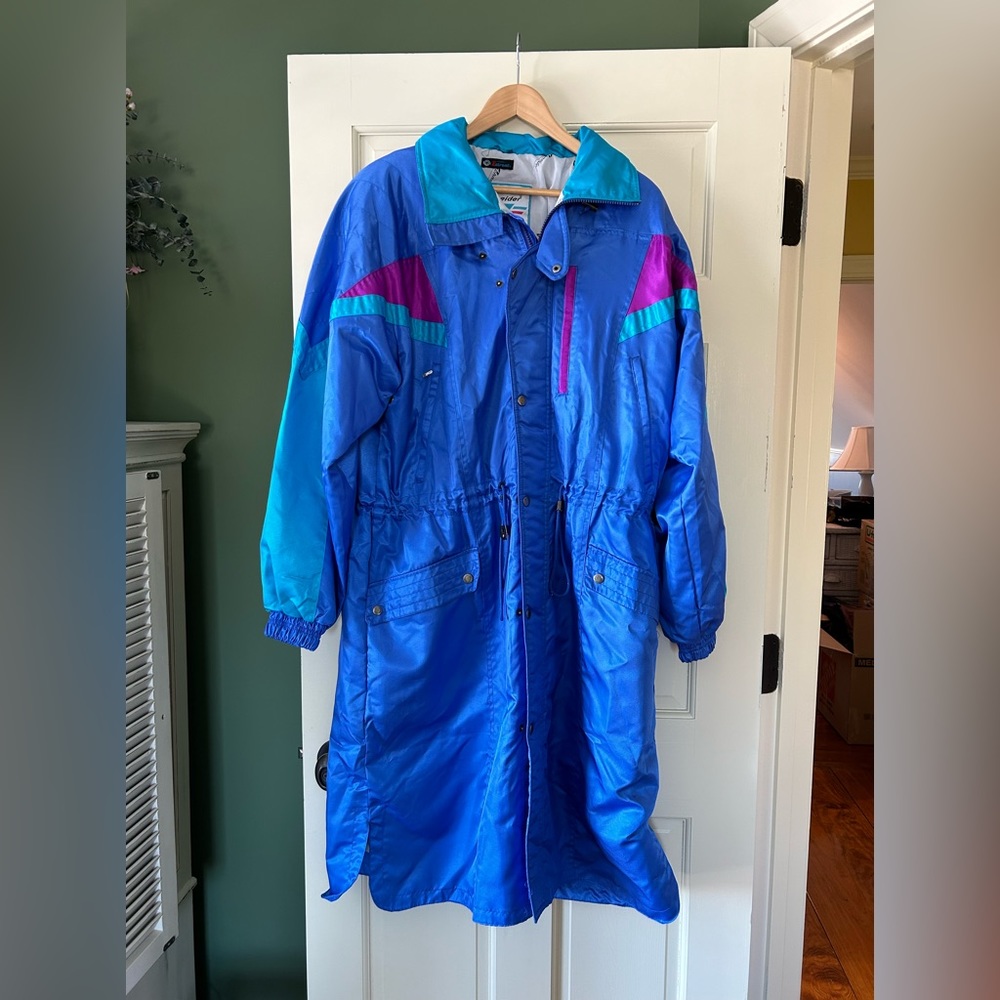 Schneider ski racing coat, wore when standing on hill waiting for racing. MEDUIM